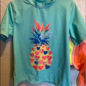 Aqua Pineapple Rashgaurd